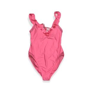 NOBO Coral One Piece Ruffle Swimsuit L NWT